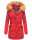 Marikoo Damen Winter Jacke Parka warm gefüttert B362 Rot Größe XXL - Gr. 44