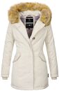 Marikoo Damen Winter Jacke Parka warm gefüttert B362 Beige Größe L - Gr. 40