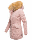 Marikoo Damen Winter Jacke Parka warm gefüttert B362 Rosa Größe S - Gr. 36