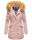 Marikoo Damen Winter Jacke Parka warm gefüttert B362 Rosa Größe S - Gr. 36