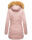 Marikoo Damen Winter Jacke Parka warm gefüttert B362 Rosa Größe S - Gr. 36