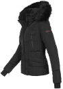 Navahoo Damen Winter Jacke warm gefüttert Teddyfell B361 Schwarz Größe XS - Gr. 34