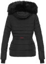 Navahoo Damen Winter Jacke warm gefüttert Teddyfell B361 Schwarz Größe XS - Gr. 34