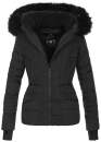 Navahoo Damen Winter Jacke warm gefüttert Teddyfell B361 Schwarz Größe M - Gr. 38
