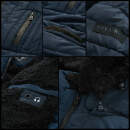Navahoo Damen Winter Jacke warm gefüttert Teddyfell B361 Navy Größe XS - Gr. 34