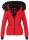 Navahoo Damen Winter Jacke warm gefüttert Teddyfell B361 Rot Größe XS - Gr. 34