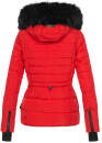 Navahoo Damen Winter Jacke warm gefüttert Teddyfell B361 Rot Größe M - Gr. 38