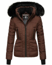 Navahoo Damen Winter Jacke warm gefüttert Teddyfell B361 Schoko Größe XS - Gr. 34
