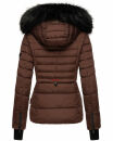 Navahoo Damen Winter Jacke warm gefüttert Teddyfell B361 Schoko Größe XS - Gr. 34