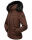 Navahoo Damen Winter Jacke warm gefüttert Teddyfell B361 Schoko Größe XS - Gr. 34