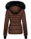 Navahoo Damen Winter Jacke warm gefüttert Teddyfell B361 Schoko Größe S - Gr. 36
