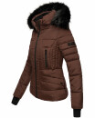 Navahoo Damen Winter Jacke warm gefüttert Teddyfell B361 Schoko Größe M - Gr. 38