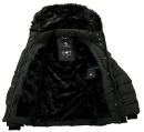 Navahoo Damen Winter Stepp Jacke gefüttert mit Teddyfell B355 Schwarz Größe S - Gr. 36