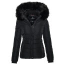 Navahoo Damen Winter Stepp Jacke gefüttert mit Teddyfell B355 Schwarz Größe S - Gr. 36