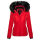 Navahoo Damen Winter Stepp Jacke gefüttert mit Teddyfell B355 Rot Größe XS - Gr. 34