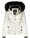 Navahoo Damen Winter Stepp Jacke gefüttert mit Teddyfell B355 Weiss Größe M - Gr. 38