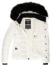 Navahoo Damen Winter Stepp Jacke gefüttert mit Teddyfell B355 Weiss Größe M - Gr. 38