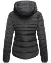 Marikoo Amber Damen Steppjacke Winterjacke B354 Schwarz Größe L - Gr. 40