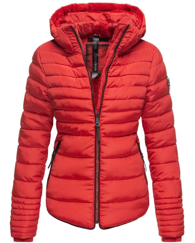 Marikoo Amber Damen Steppjacke Winterjacke B354 Rot Größe XS - Gr. 34