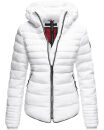 Marikoo Amber Damen Steppjacke Winterjacke B354 Weiss...