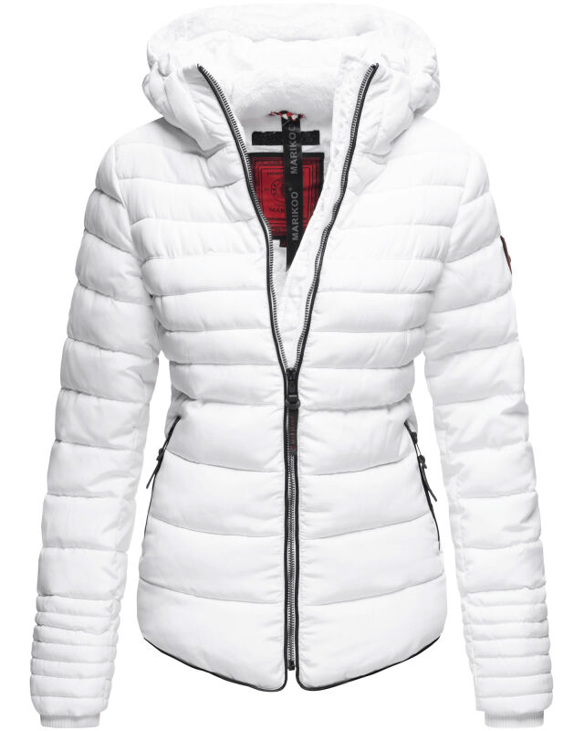 Marikoo Amber Damen Steppjacke Winterjacke B354 Weiss Größe XL - Gr. 42