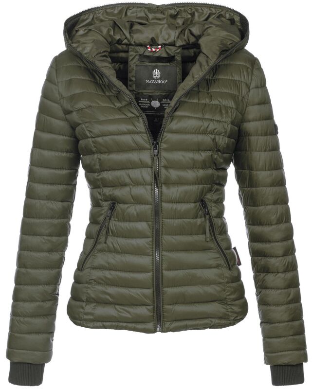 Navahoo Kimuk Damen Steppjacke B348 Grün - Olive Größe XS - Gr. 34