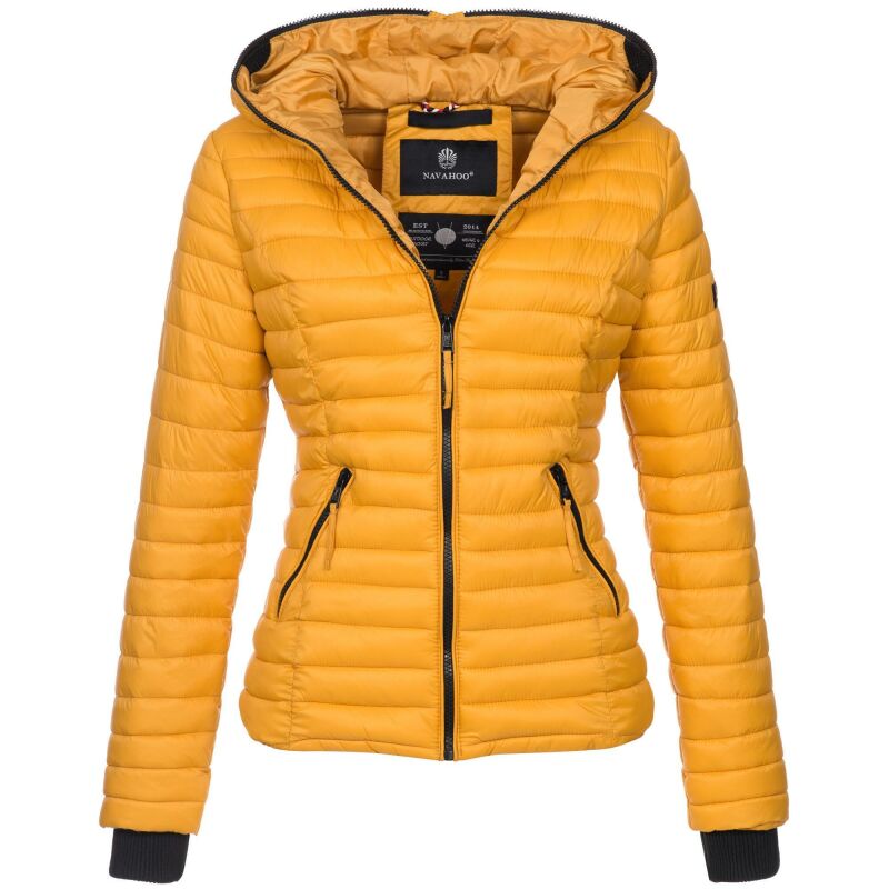 Navahoo Kimuk Damen Steppjacke B348 Gelb - Yellow Größe XS - Gr. 34