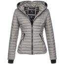 Navahoo Kimuk Damen Steppjacke B348 Grau - Grey Größe S - Gr. 36