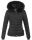 Navahoo warme Damen Winterjacke Kurzjacke gefüttert B301 Schwarz - Black Größe XS - Gr. 34