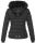 Navahoo warme Damen Winterjacke Kurzjacke gefüttert B301 Schwarz - Black Größe S - Gr. 36