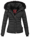 Navahoo warme Damen Winterjacke Kurzjacke gefüttert B301 Schwarz - Black Größe L - Gr. 40