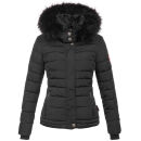 Navahoo warme Damen Winterjacke Kurzjacke gefüttert B301 Schwarz - Black Größe L - Gr. 40