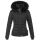 Navahoo warme Damen Winterjacke Kurzjacke gefüttert B301 Schwarz - Black Größe L - Gr. 40