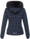 Navahoo warme Damen Winterjacke Kurzjacke gefüttert B301 Navy - Dunkelblau Größe XS - Gr. 34