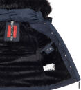 Navahoo warme Damen Winterjacke Kurzjacke gefüttert B301 Navy - Dunkelblau Größe XS - Gr. 34