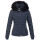Navahoo warme Damen Winterjacke Kurzjacke gefüttert B301 Navy - Dunkelblau Größe L - Gr. 40