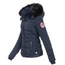 Navahoo warme Damen Winterjacke Kurzjacke gefüttert B301 Navy - Dunkelblau Größe XL - Gr. 42