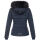 Navahoo warme Damen Winterjacke Kurzjacke gefüttert B301 Navy - Dunkelblau Größe XL - Gr. 42