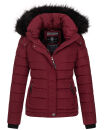 Navahoo warme Damen Winterjacke Kurzjacke gefüttert B301 Bordeaux - Rot Größe XS - Gr. 34