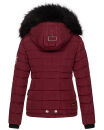 Navahoo warme Damen Winterjacke Kurzjacke gefüttert B301 Bordeaux - Rot Größe XS - Gr. 34