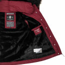 Navahoo warme Damen Winterjacke Kurzjacke gefüttert B301 Bordeaux - Rot Größe XS - Gr. 34