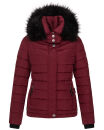 Navahoo warme Damen Winterjacke Kurzjacke gefüttert B301 Bordeaux - Rot Größe S - Gr. 36