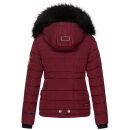 Navahoo warme Damen Winterjacke Kurzjacke gefüttert B301 Bordeaux - Rot Größe L - Gr. 40