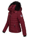 Navahoo warme Damen Winterjacke Kurzjacke gefüttert B301 Bordeaux - Rot Größe XXL - Gr. 44