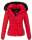 Navahoo warme Damen Winterjacke Kurzjacke gefüttert B301 Rot - Red Größe XS - Gr. 34