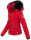 Navahoo warme Damen Winterjacke Kurzjacke gefüttert B301 Rot - Red Größe XS - Gr. 34