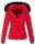Navahoo warme Damen Winterjacke Kurzjacke gefüttert B301 Rot - Red Größe S - Gr. 36