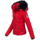 Navahoo warme Damen Winterjacke Kurzjacke gefüttert B301 Rot - Red Größe M - Gr. 38