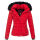 Navahoo warme Damen Winterjacke Kurzjacke gefüttert B301 Rot - Red Größe M - Gr. 38
