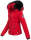 Navahoo warme Damen Winterjacke Kurzjacke gefüttert B301 Rot - Red Größe L - Gr. 40